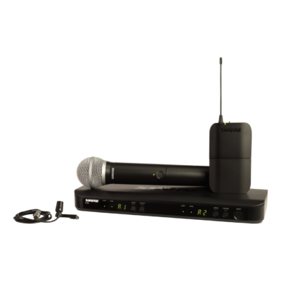 Shure BLX1288/CVL Dual-Channel Wireless Combo Lavalier & Handheld Microphone System