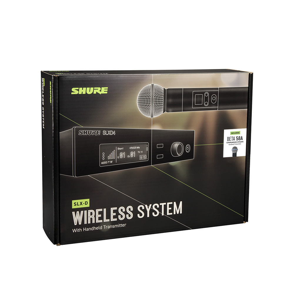 Shure SLXD24E/B58 Digital Wireless Handheld Microphone System with Beta 58A Capsule (G58: 470 to 514 MHz)