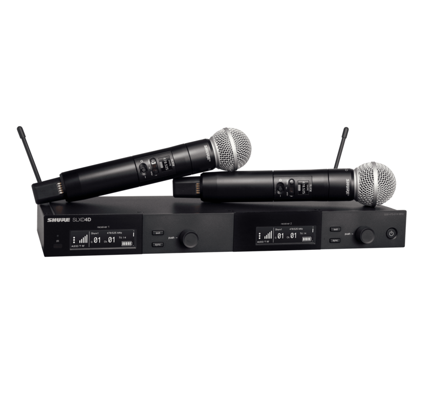 Shure SLXD24DE/SM58 Digital Wireless Dual Handheld Microphone System